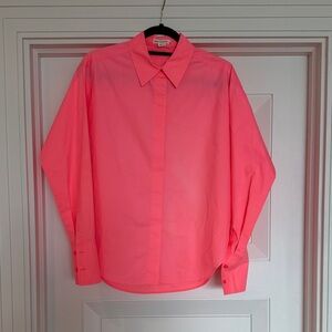 Good American Bright Pink Dress Shirt